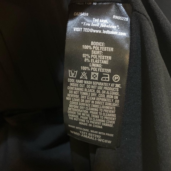 NWT Ted Baker Amaali lacy black dress - 12 - Picture 7 of 8